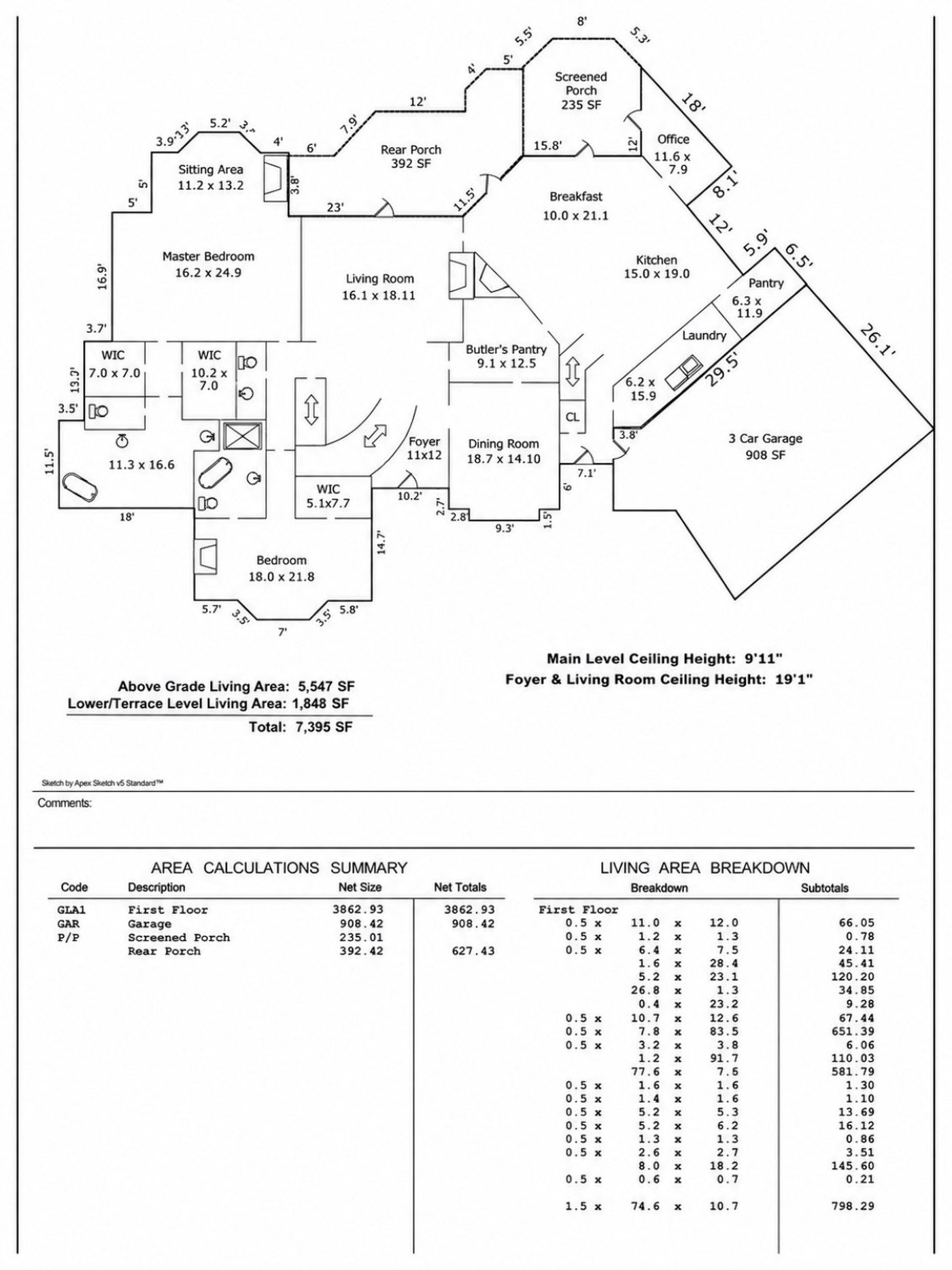 120 Tuscany Way floor plan, page one