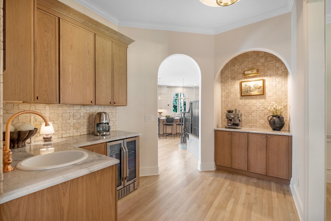 Wet bar and coffee station