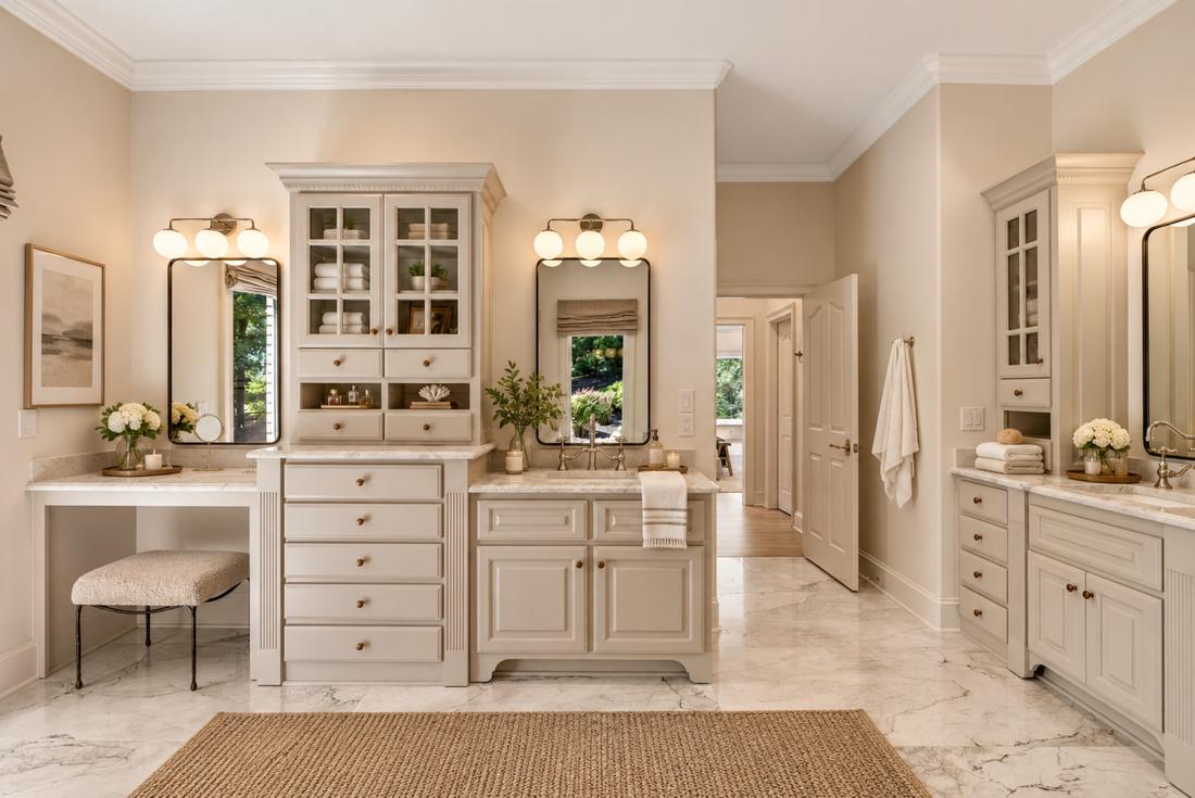 Dual marble vanities